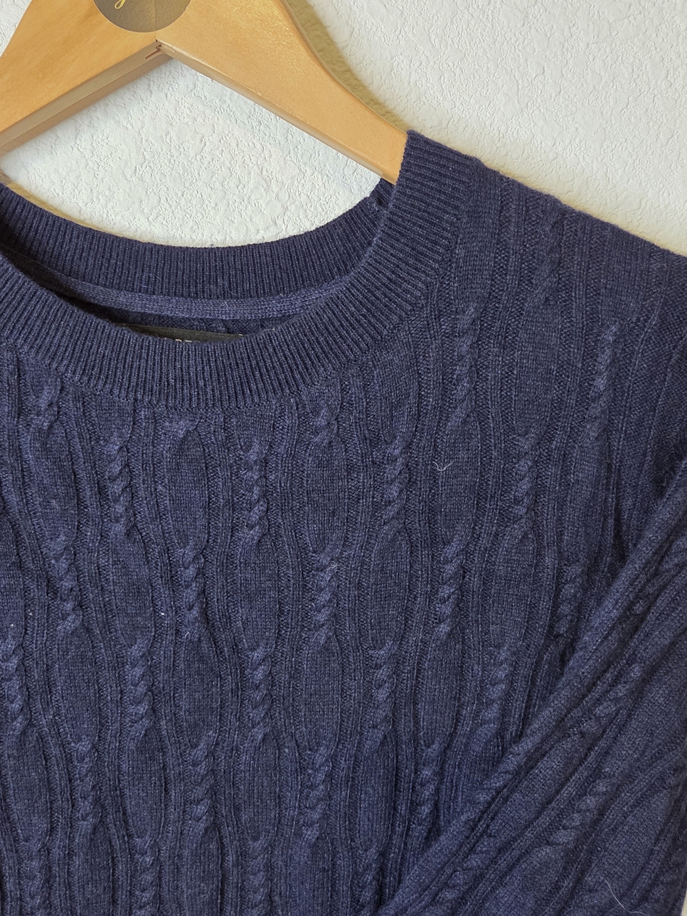 Banana Republic Dark Navy Cable Crewneck Sweater Flipucci Womens Size M
